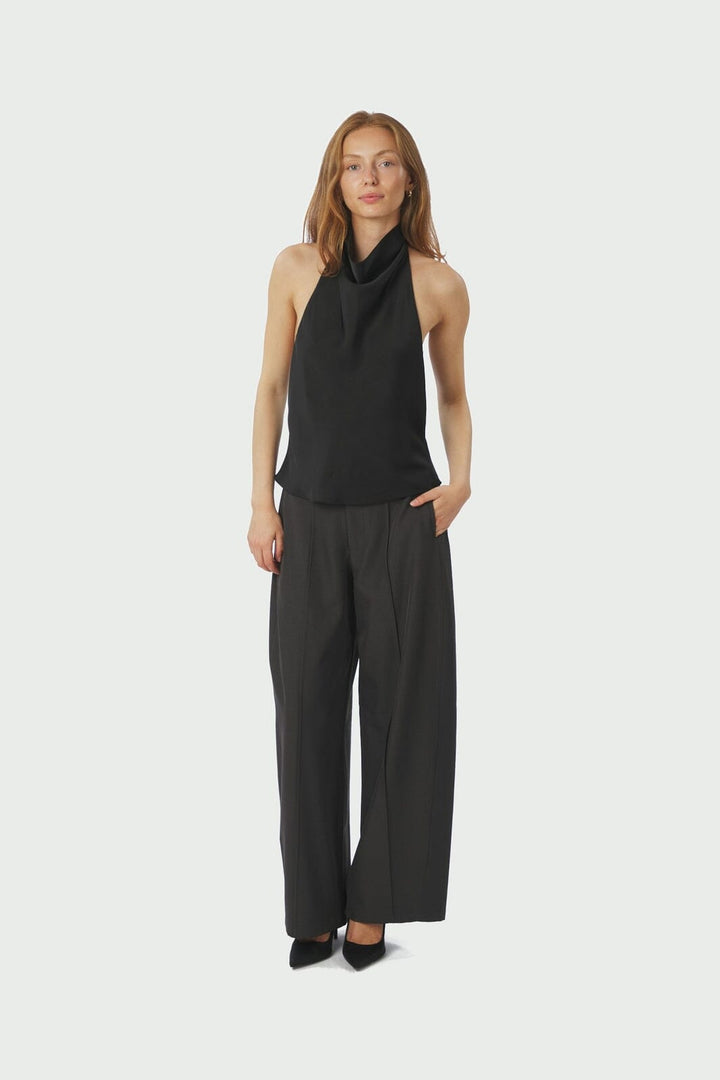 Neo Noir - Sania Heavy Satin Top 167109 - 100 - Black