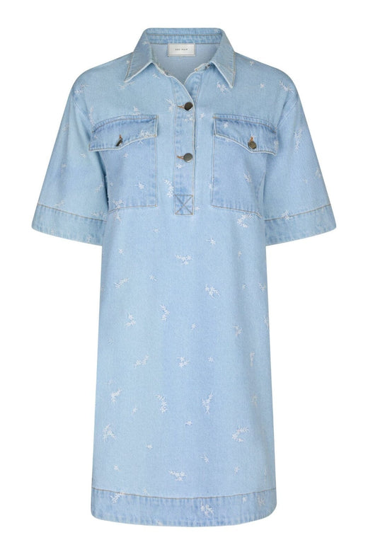 Neo Noir - Saras Denim Emb Dress 166045 - 145 - Light Blue