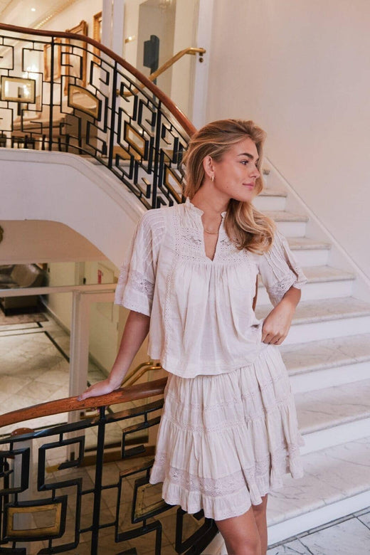 Neo Noir - Siama S Voile Blouse 164703 - 124 - Ivory Bluser 