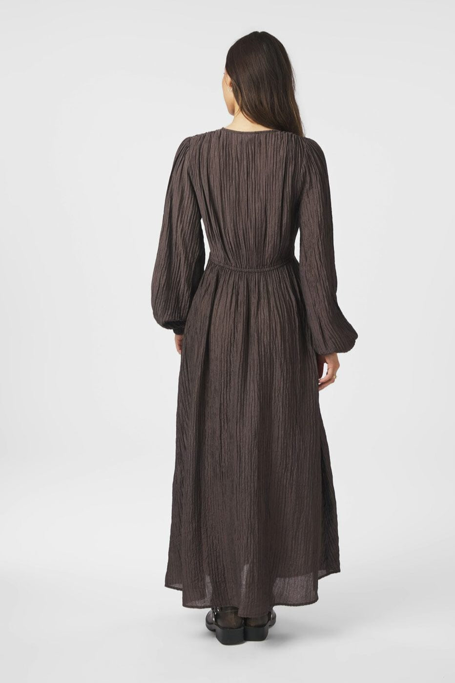Neo Noir - Silfi Crepe Dress 166670 - 676 - Dark Brown