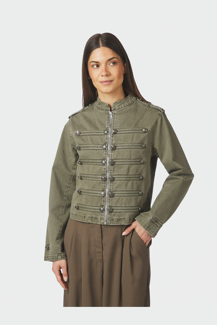 Neo Noir - Sivena Denim Jacket 169610 - 151 - Army