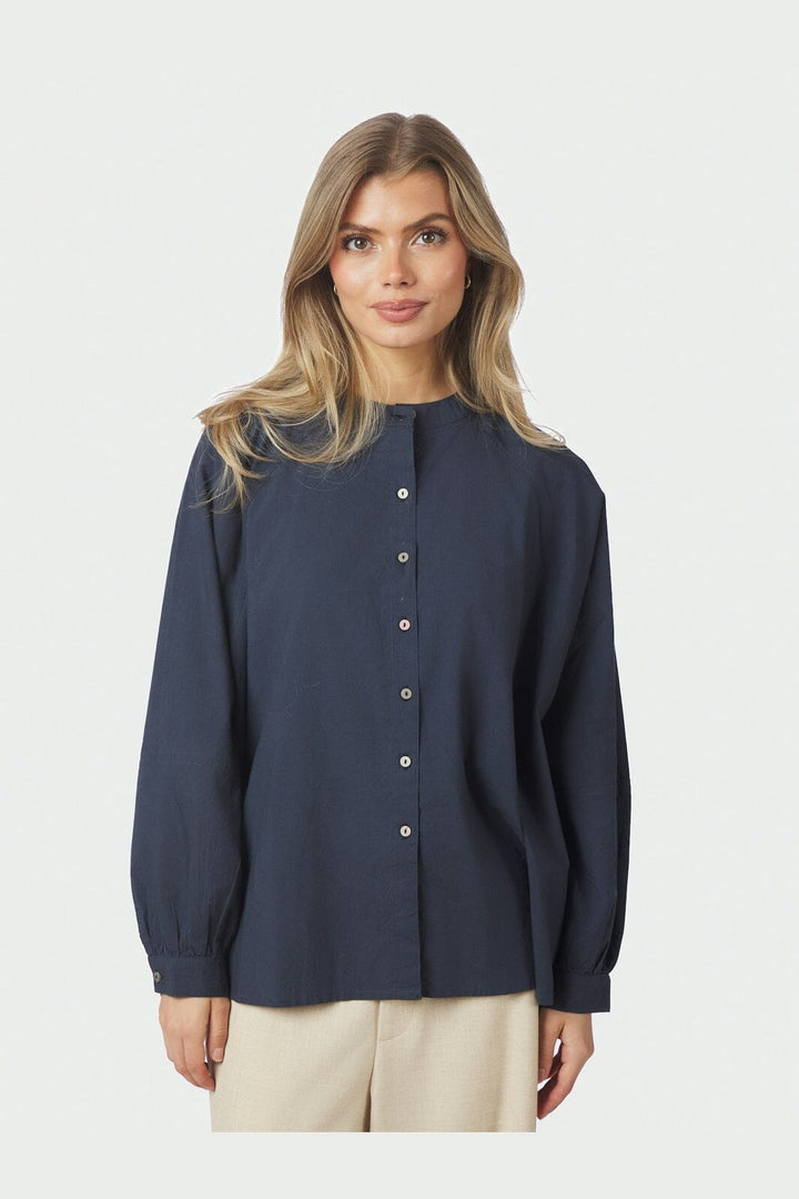 Neo Noir - Solane C Poplin Shirt 168066 - 141 - Navy