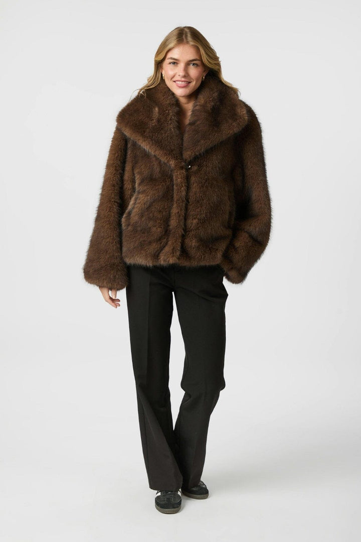 Neo Noir - Stephanie Faux Fur Jacket 162628 - 210 - Brown