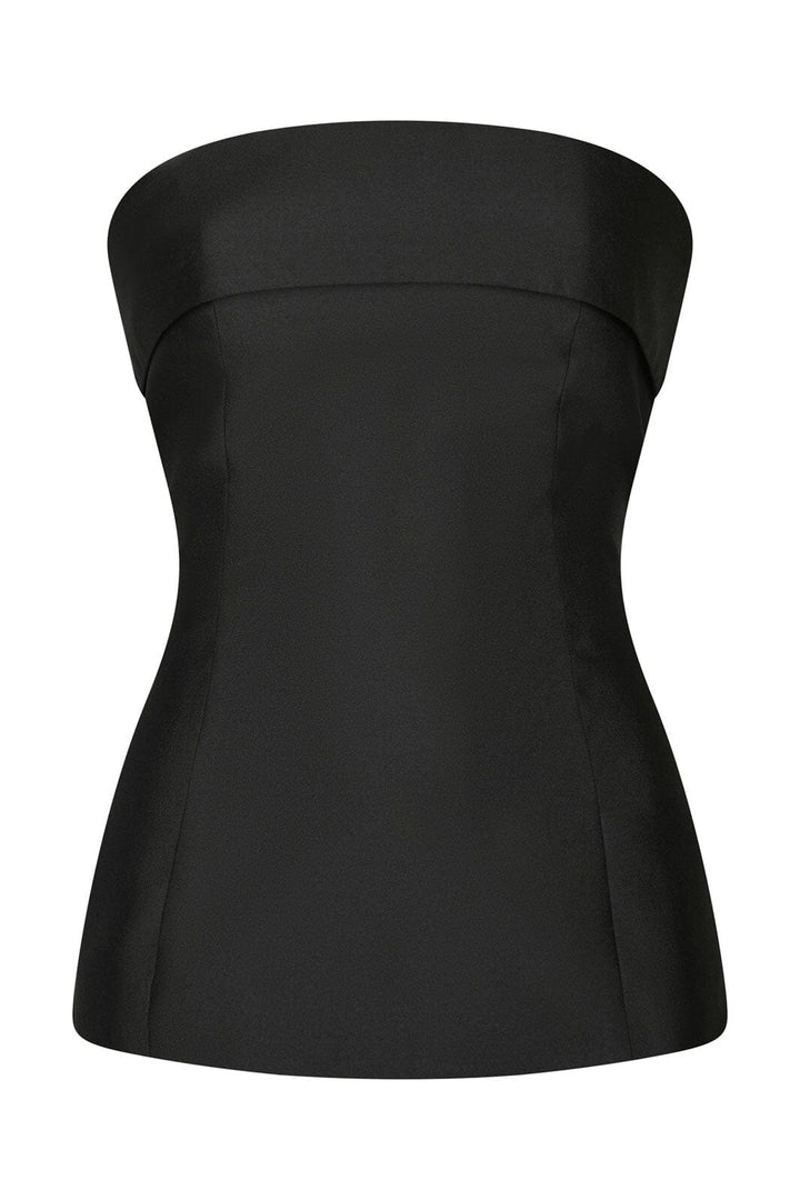Neo Noir - Taleen Dull Sateen Top 166189 - 100 - Black