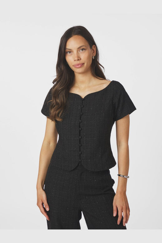 Neo Noir - Tango Boucle Top 166929 - 100 - Black