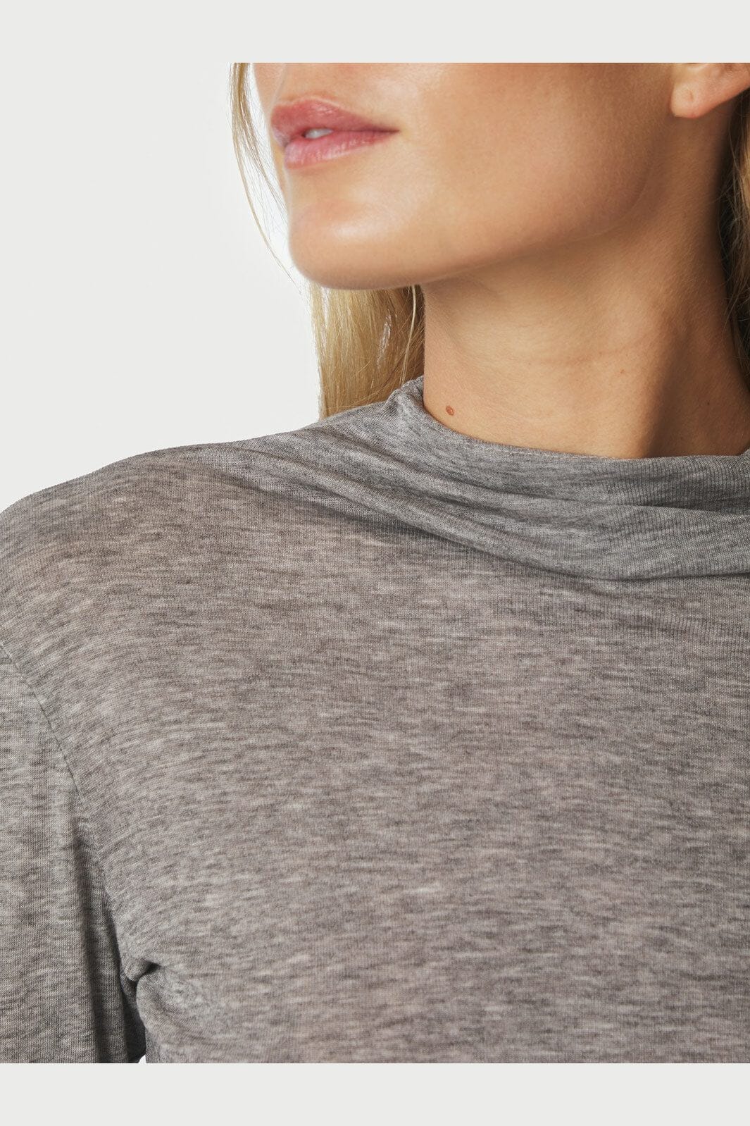 Neo Noir - Teddu Fine Rib Blouse 167164 - 136 - Antracit Melange