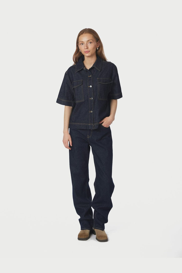 Neo Noir - Tiki Denim Shirt 164303 - 534 - Dark Blue