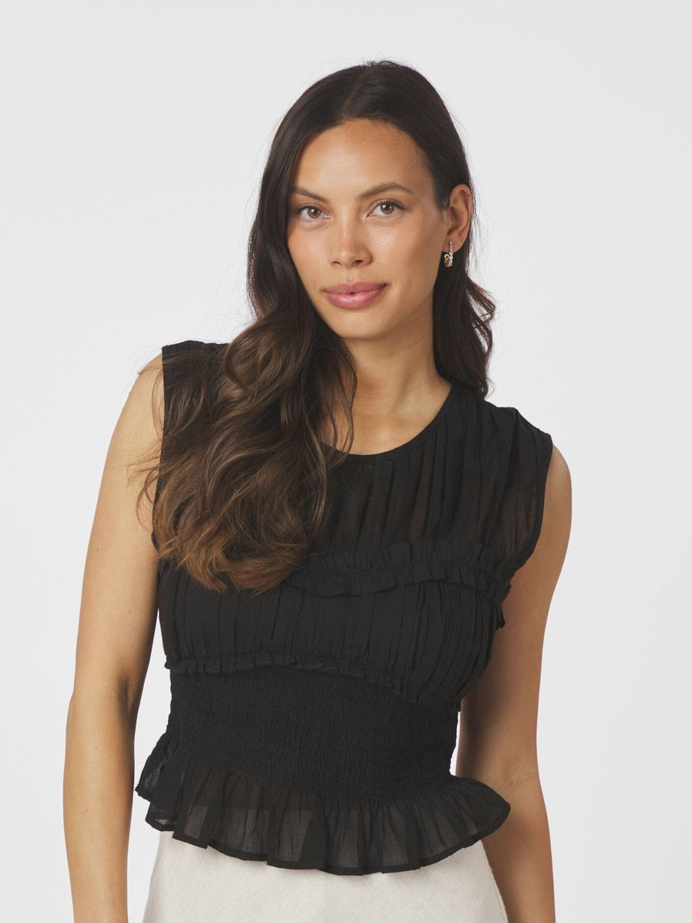 Neo Noir - Tiril S Voile Top 166128 - 100 - Black Toppe 