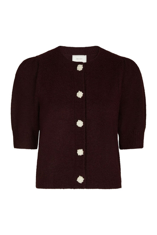 Neo Noir - Trudy Deco Knit Cardigan 164514 - 682 - Wine