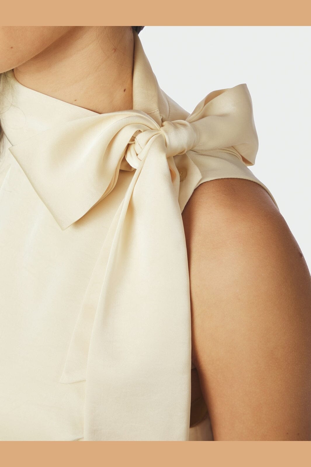 Neo Noir - Veda Heavy Sateen Top 168291 - 191 - Light Yellow