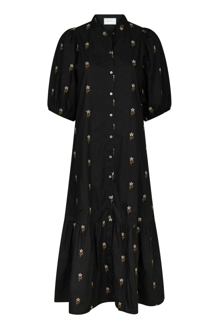Neo Noir - Veronica Flower Emb Dress 166846 - 100 - Black
