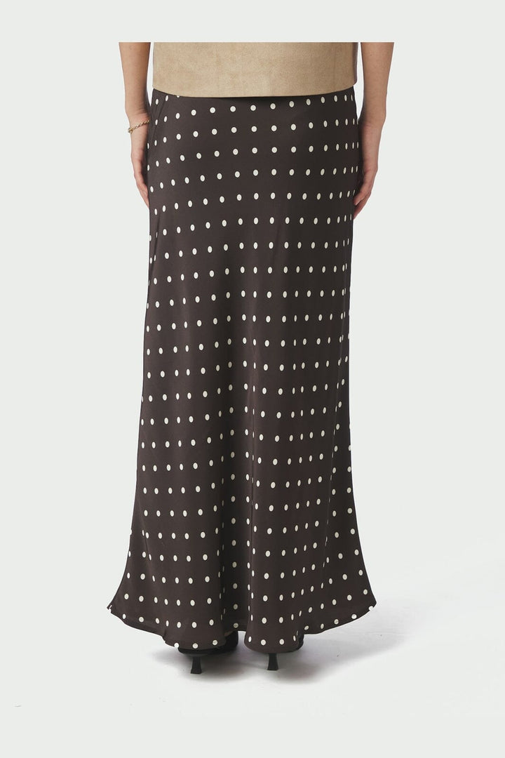 Neo Noir - Viso Dot Skirt 166433 - 676 - Dark Brown