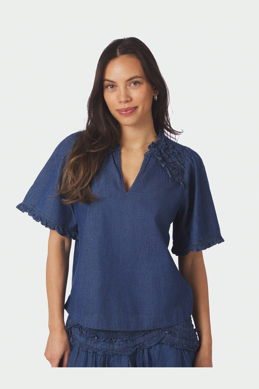 Neo Noir - Wendia Denim Blouse 168895 - 140 - Blue