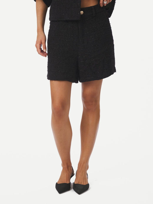 Neo Noir - Zanya Boucle Shorts 167198 - 100 - Black Shorts 