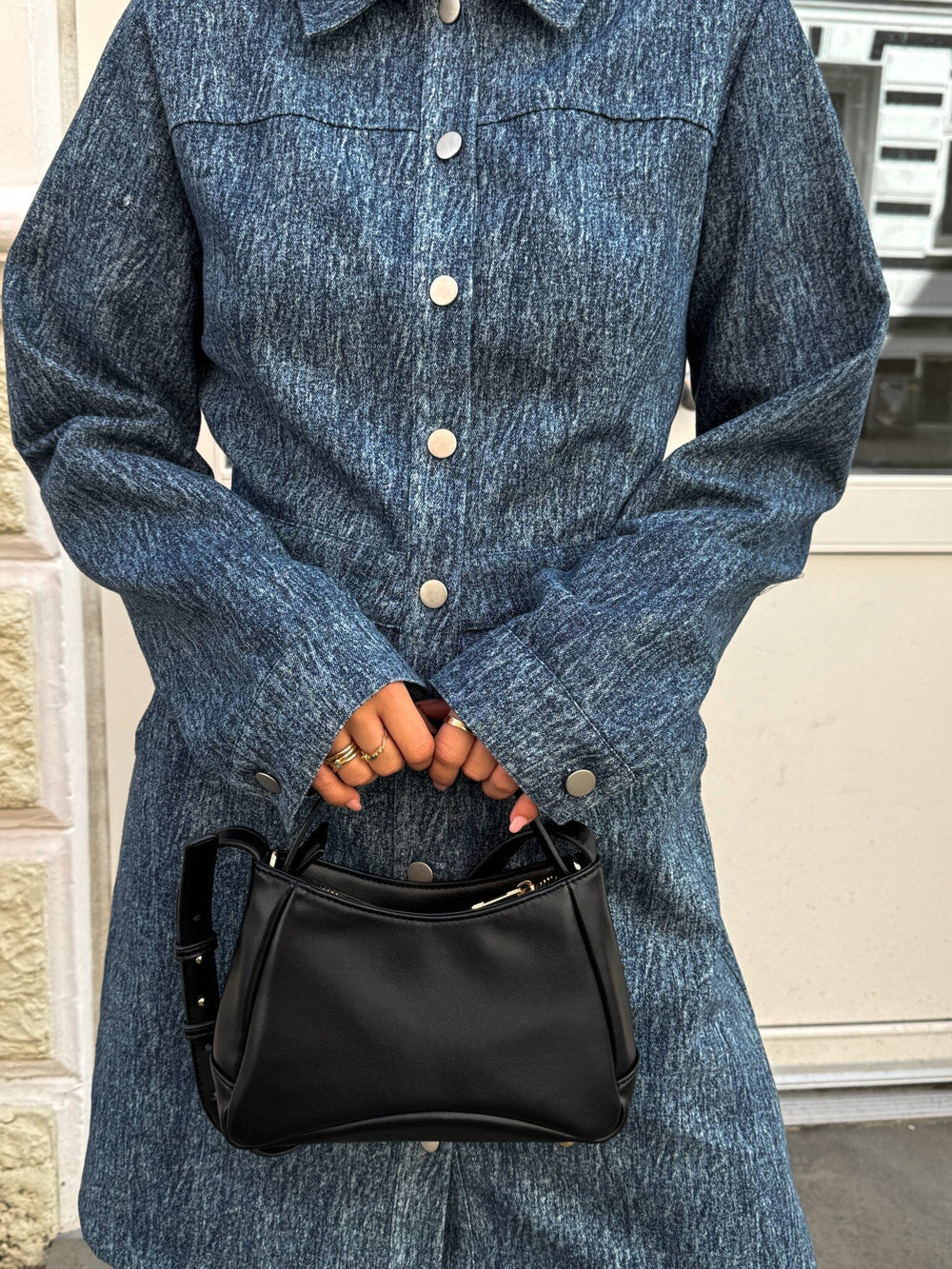 Noella - Benita Ls Dress - 1050 Blue Snow Wash Kjoler 