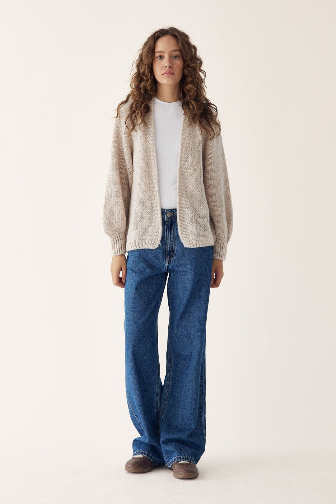 Noella - Fora Knit Cardigan - Sand Cardigans 