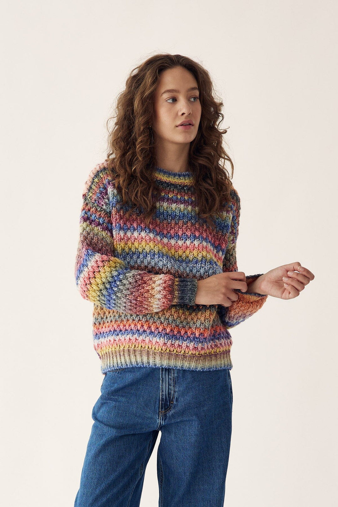 Noella - Gio Sweater - Multi Mix Strikbluser 