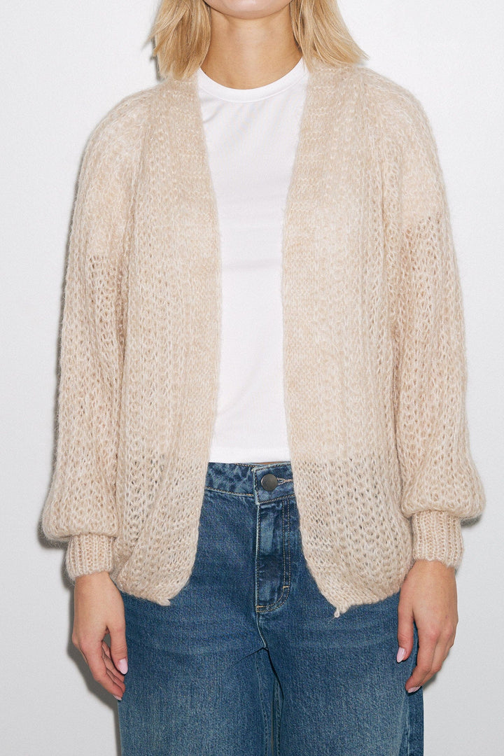 Noella - Joseph Cardigan Solid - 023 Beige Cardigans 