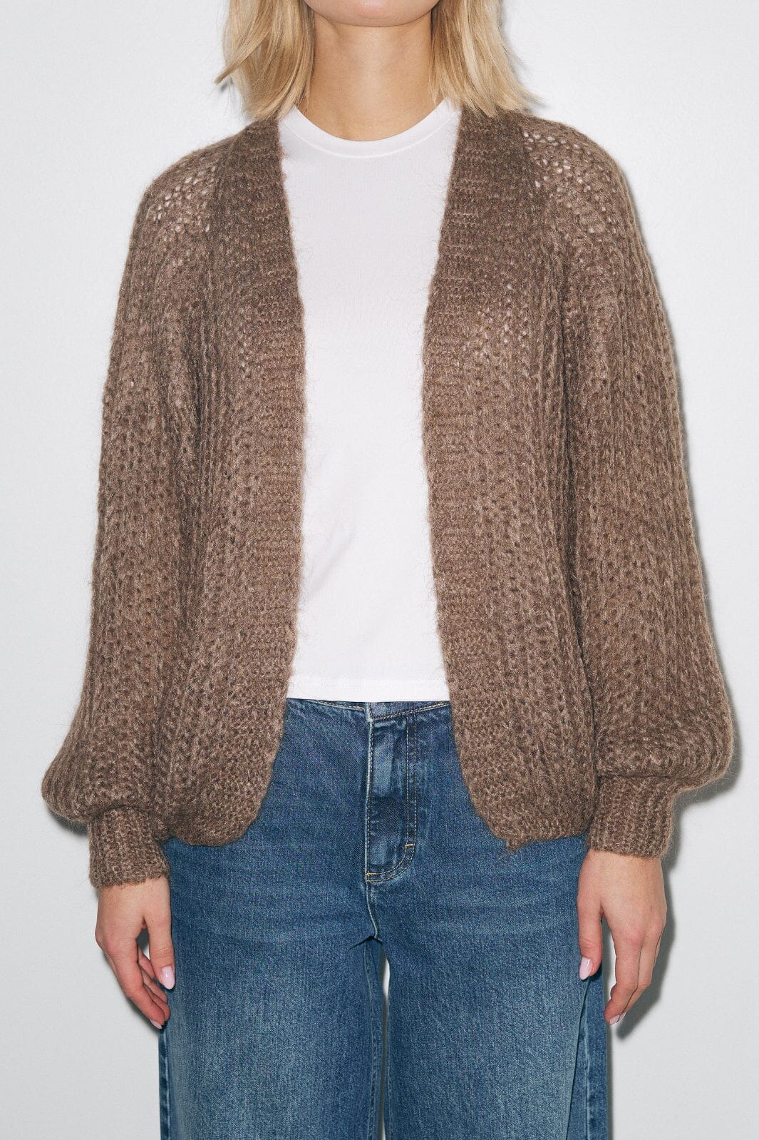 Noella - Joseph Cardigan Solid - 143 Brown Cardigans 