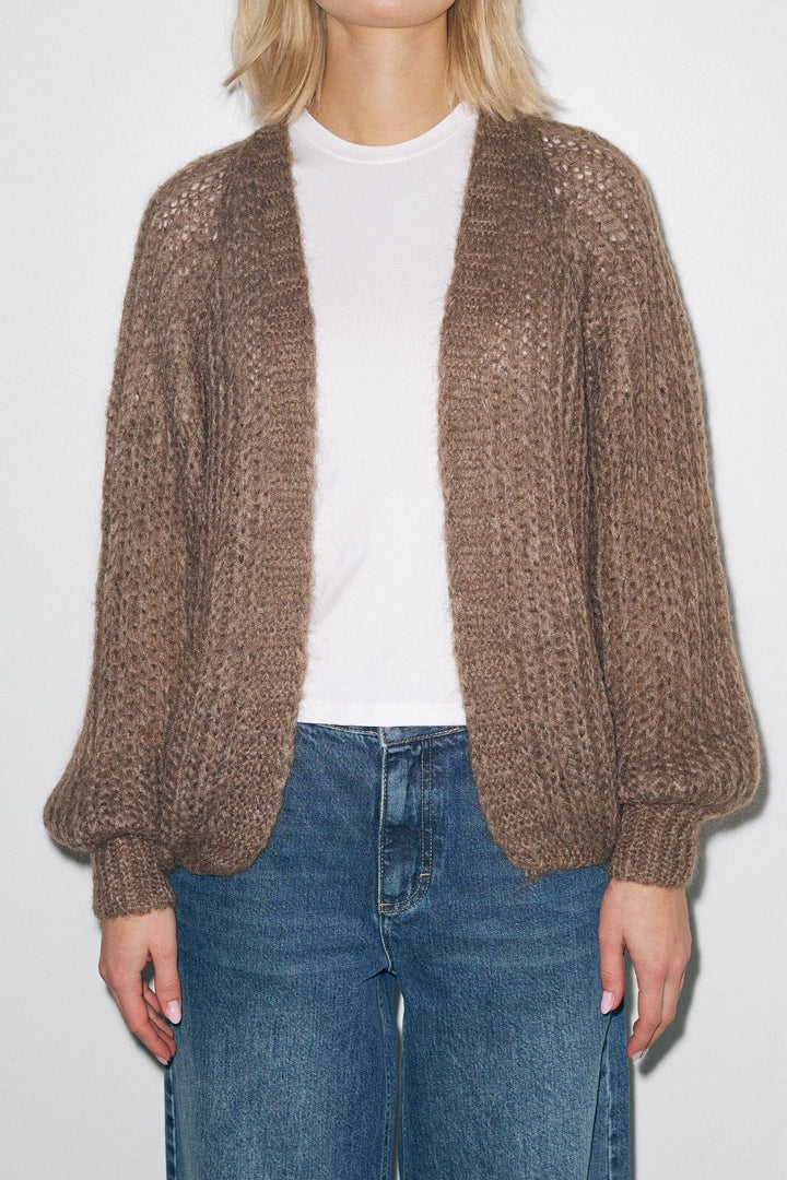 Noella - Joseph Cardigan Solid - 143 Brown Cardigans 