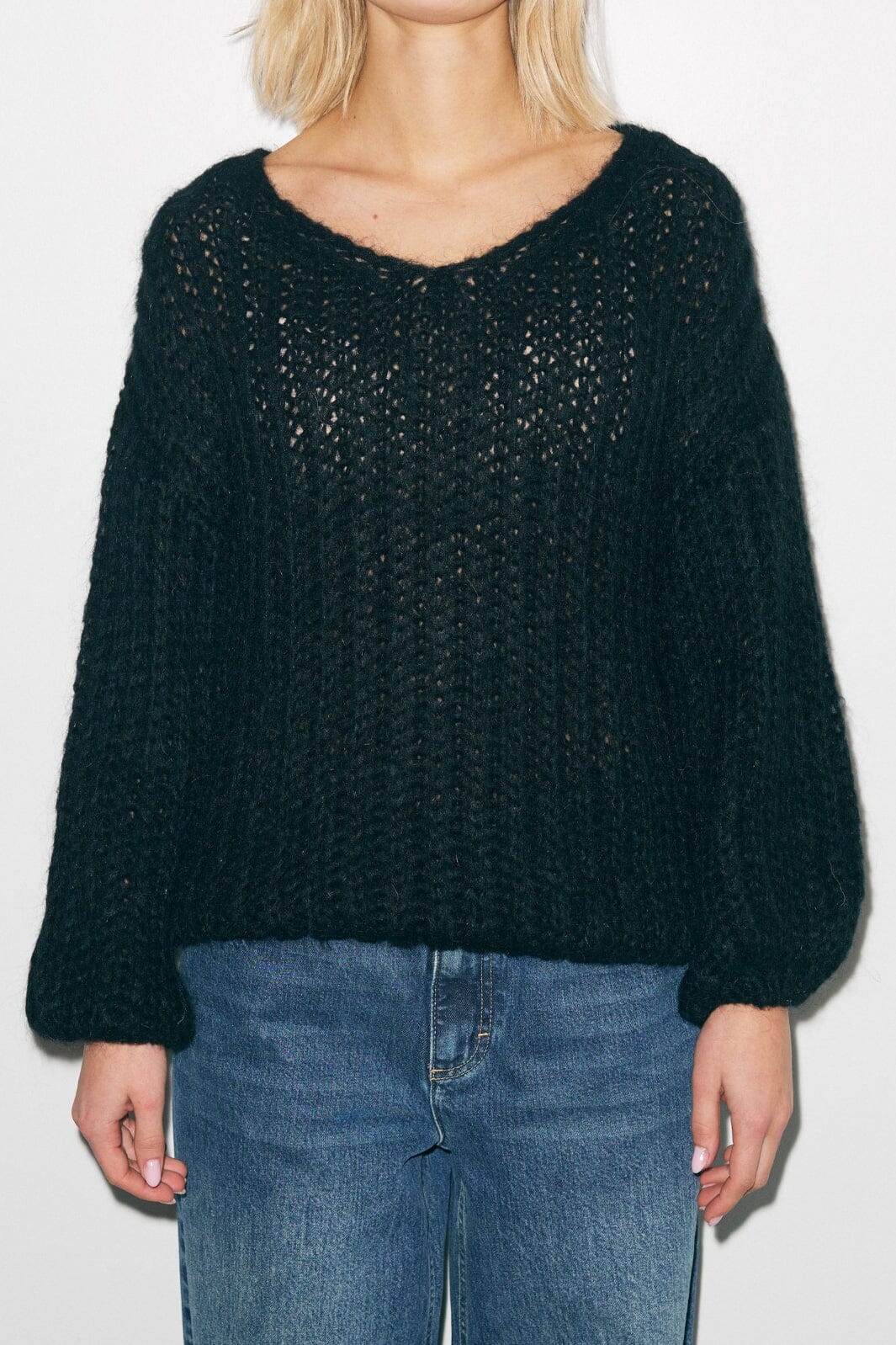 Noella - Joseph Knit Sweater - 004 Black Strikbluser 