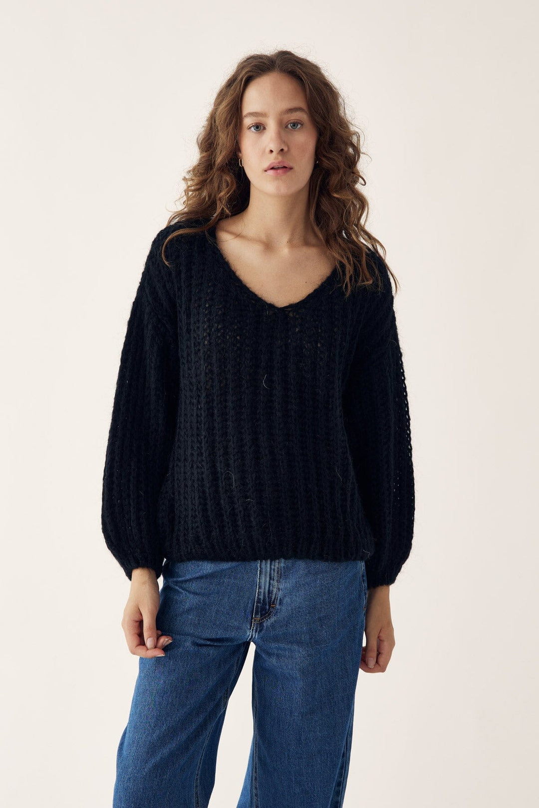Noella - Joseph Knit Sweater - 004 Black Strikbluser 