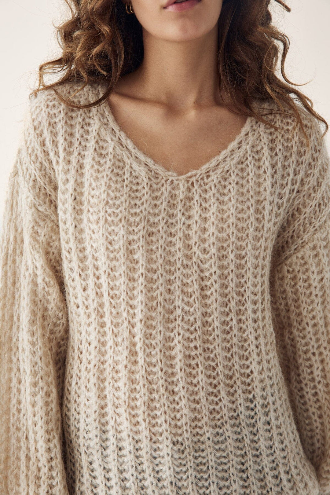 Noella - Joseph Knit Sweater - 023 Beige Strikbluser 