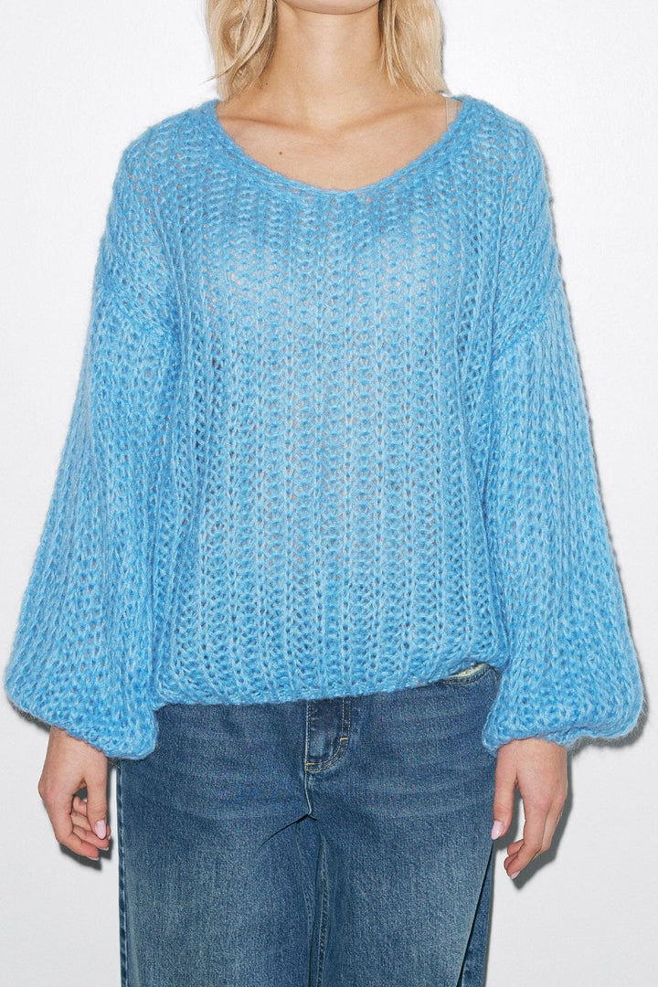 Noella - Joseph Knit Sweater - 109 Blue Strikbluser 