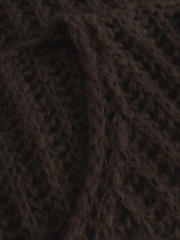 Noella - Joseph Knit Sweater 12265001 - 548 - Dark Brown Strikbluser 