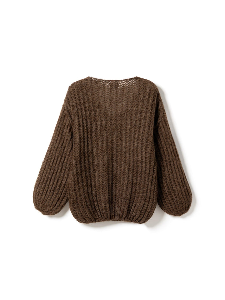 Noella - Joseph Knit Sweater - 1286 Chocolate Melange Strikbluser 