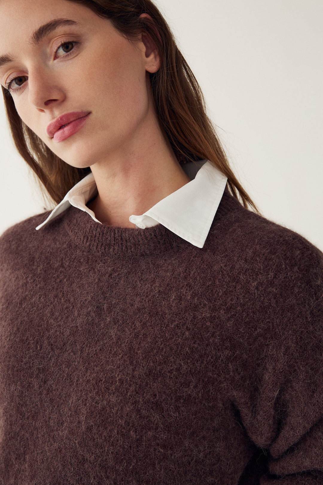 Noella - Kae Knit 12940085 - 1471 - Medium Brown Strikbluser 