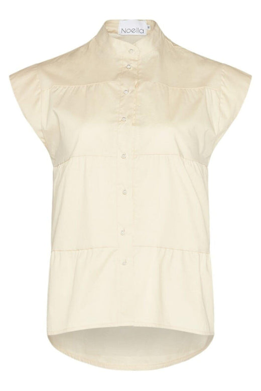 Noella - Kiki Ss Pearl Shirt Cotton Poplin - Beige Skjorter 