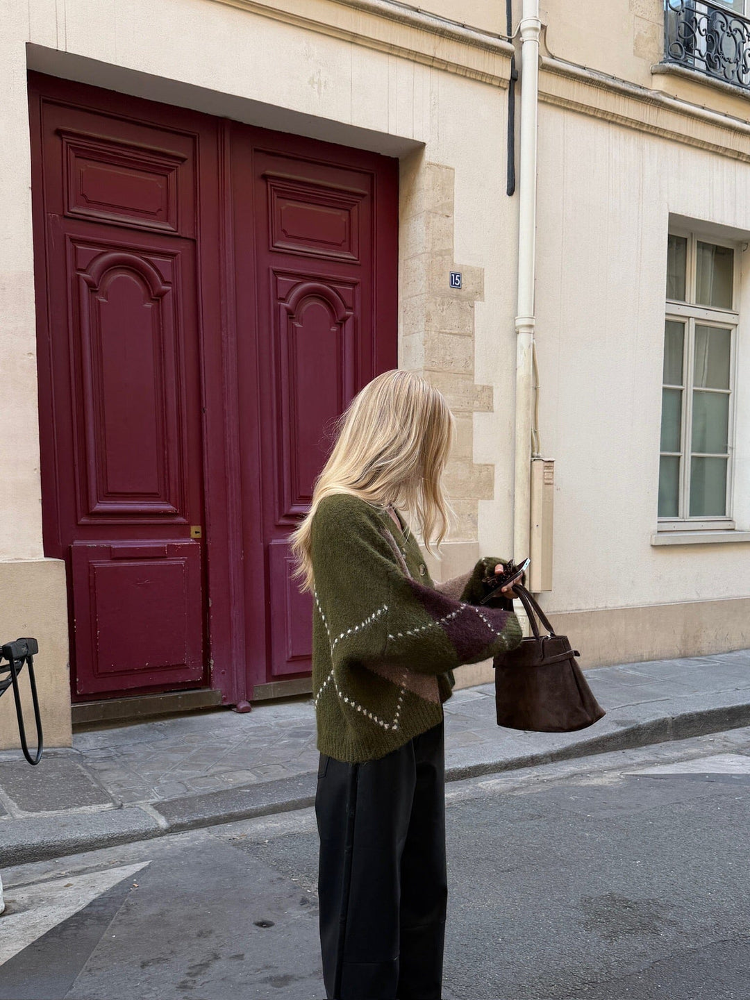 Noella - Lai Knit 14670001 - 1512 - Avocado Green Mix Strikbluser 