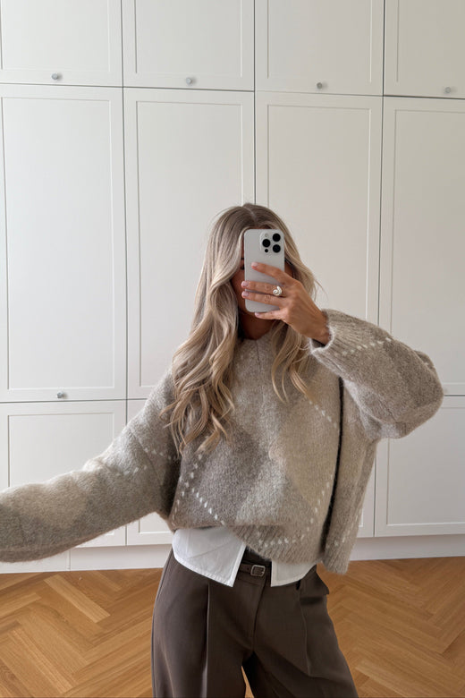 Noella - Lai Knit 14670001 - 650 - Beige Mix Strikbluser 