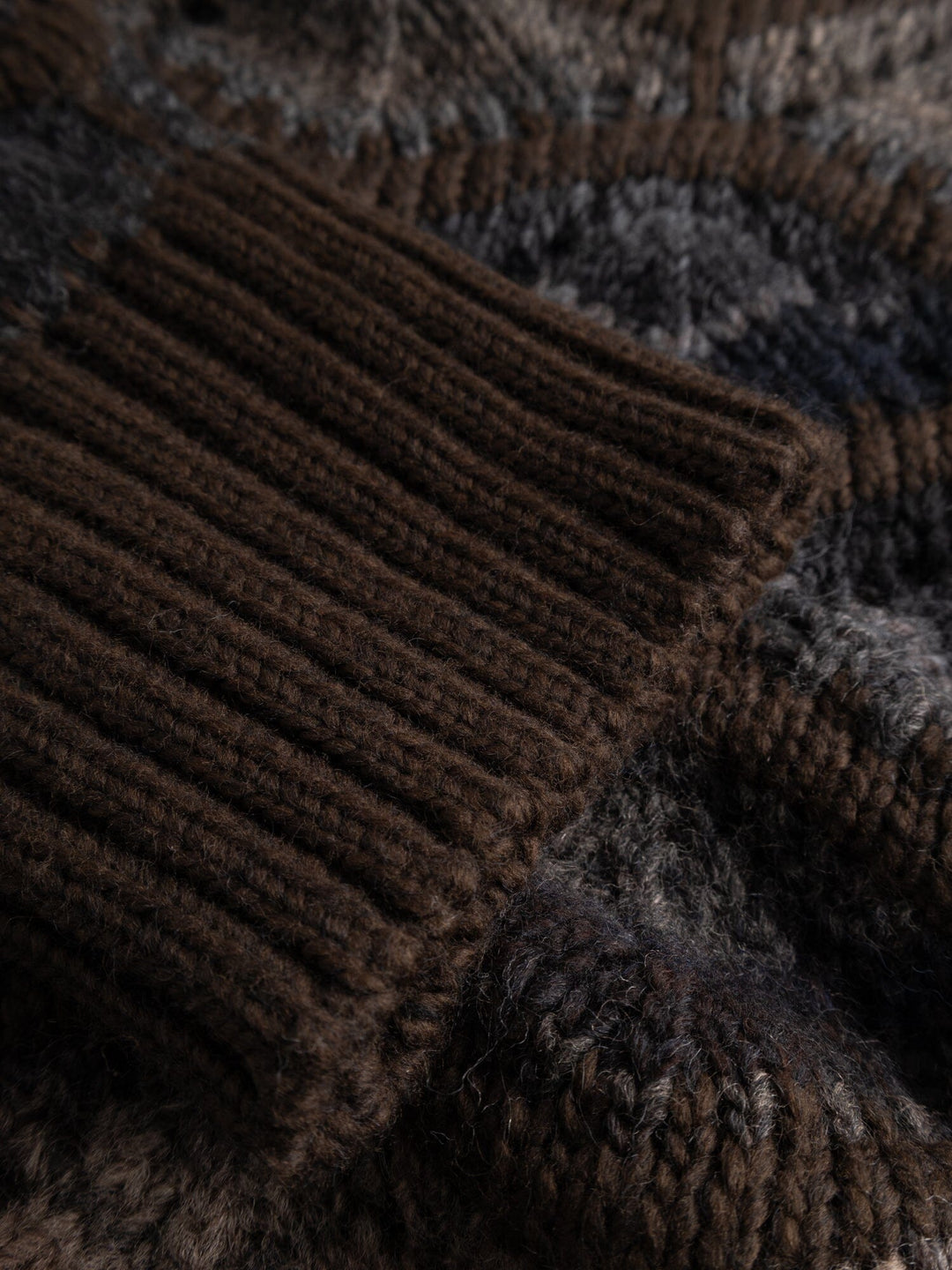 Noella - Latanna Knit 14420001 - 1405 - Brown Multi Strikbluser 