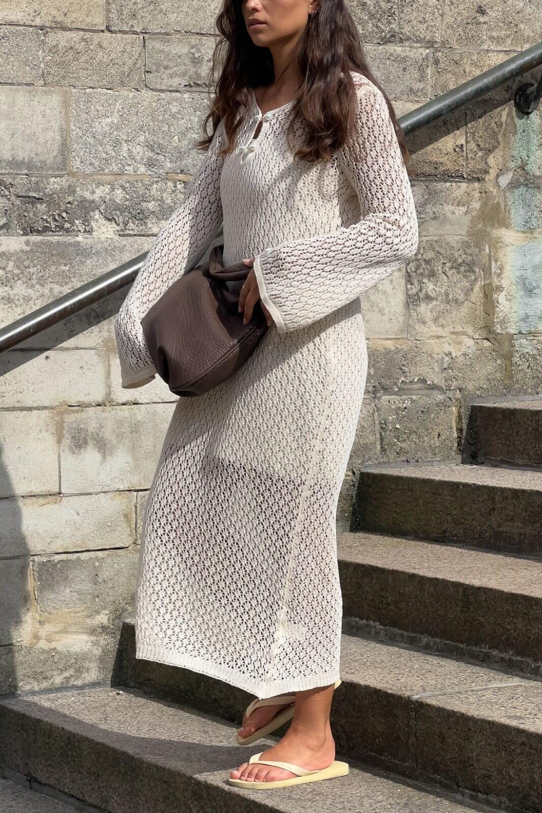 Noella - Leilany Knit Dress 13150001 - 974 Ivory Kjoler 