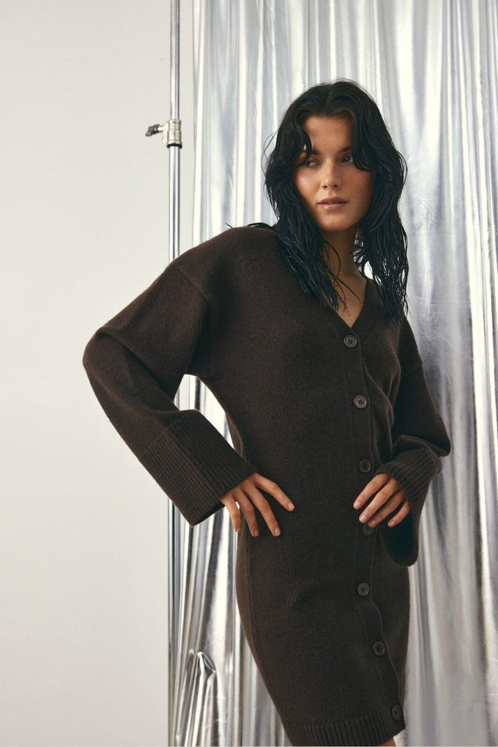 Noella - Lenyxanna Knit Dress 13770002 - 674 - Chocolate
