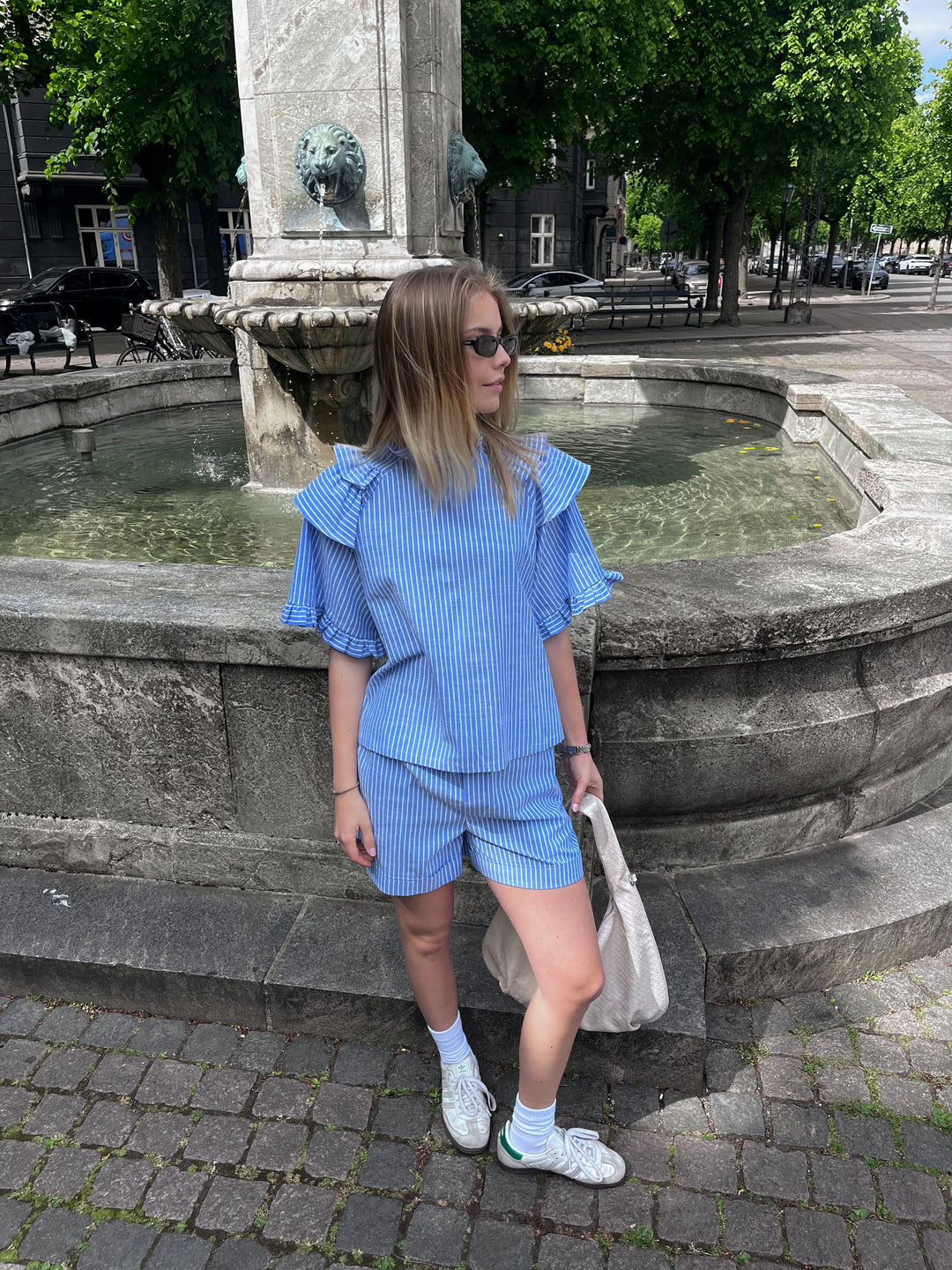 Noella - Lesly Blouse 13470002 - 117 Blue Stripe Bluser 