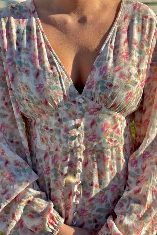 Noella - Lilith Maxi Dress 14160005 - 1389 - Cinthia Pink Print Kjoler 