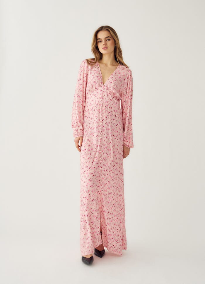 Noella - Lilith Maxi Dress 14170008 - 1391 - Cheryl Pink Print Kjoler 