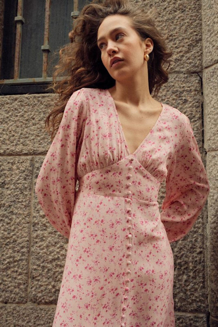 Noella - Lilith Maxi Dress 14170008 - 1391 - Cheryl Pink Print Kjoler 