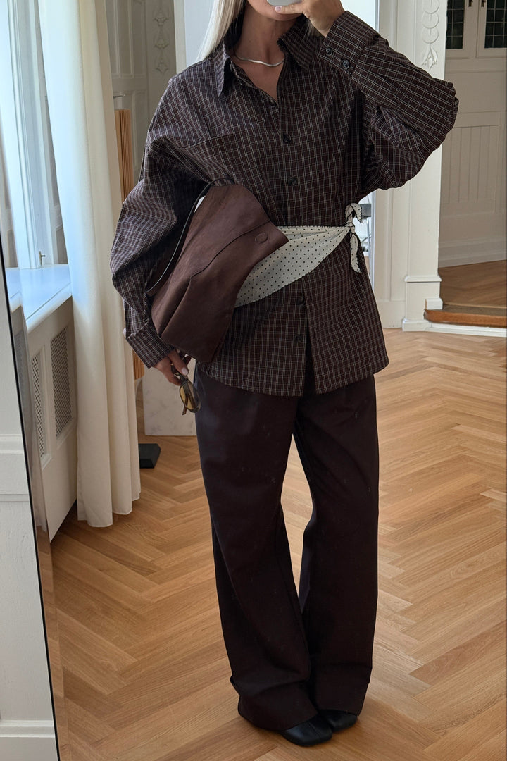 Noella - Lisa Shirt 14520002 - 1408 - Cari Brown Check Skjorter 