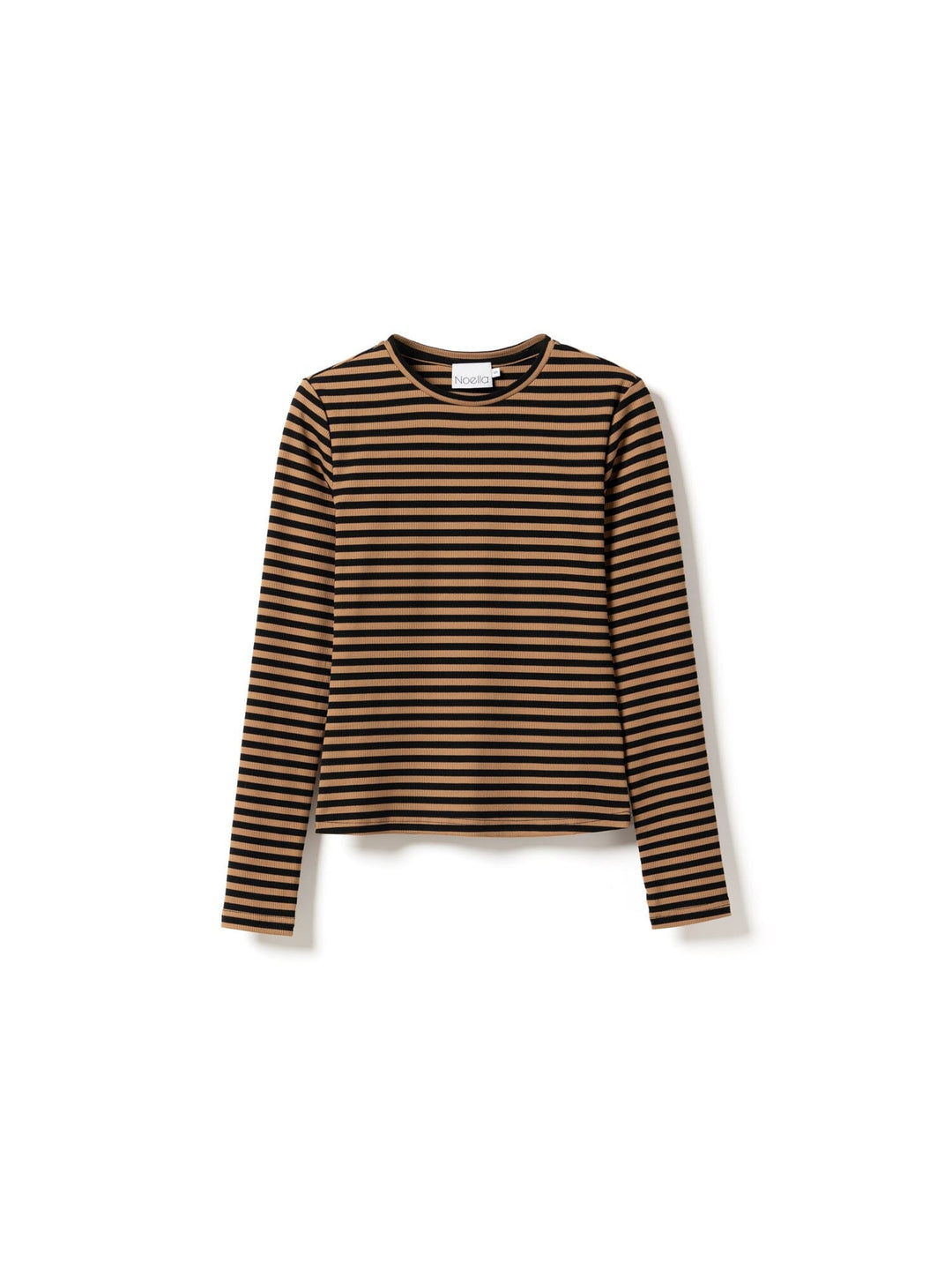 Noella - Luana Top 14030002 - 1379 - Dark Sand Black Stripe Bluser 