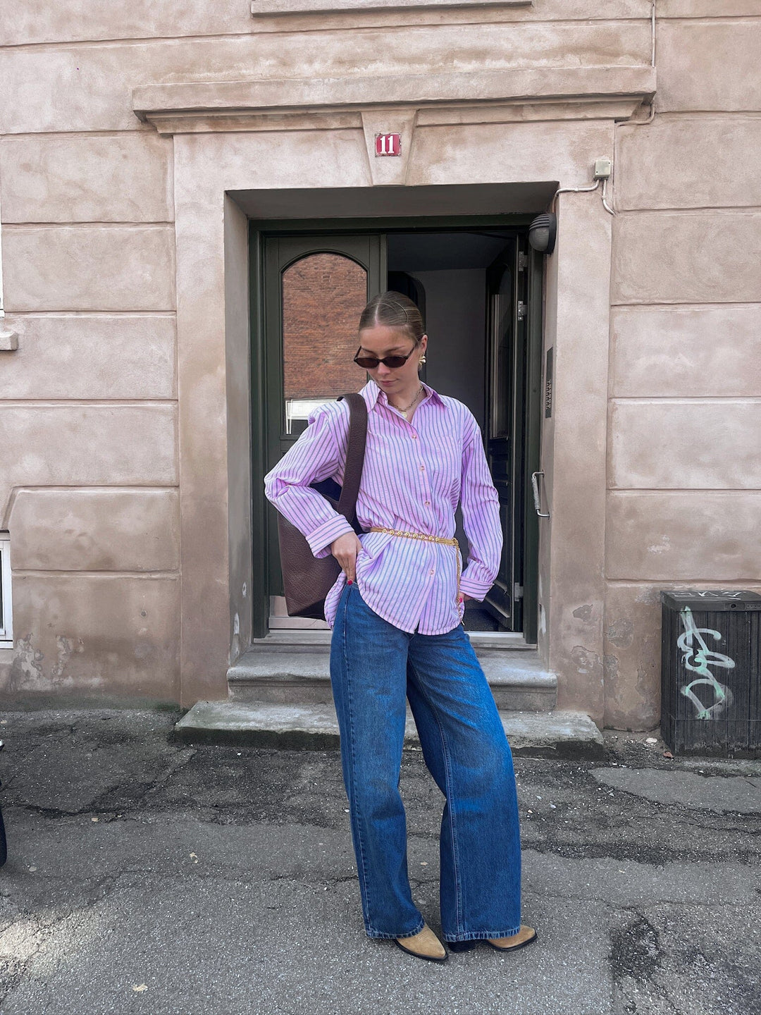 Noella - Marlon Stripe Shirt 14770001 - 1424 - Daffy Pink Stripe Skjorter 