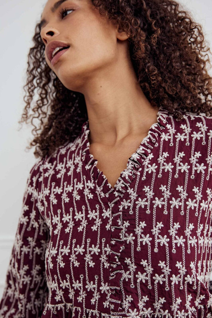 Noella - Matti Blouse 13750001 - 1355 - Dusty Mahogany
