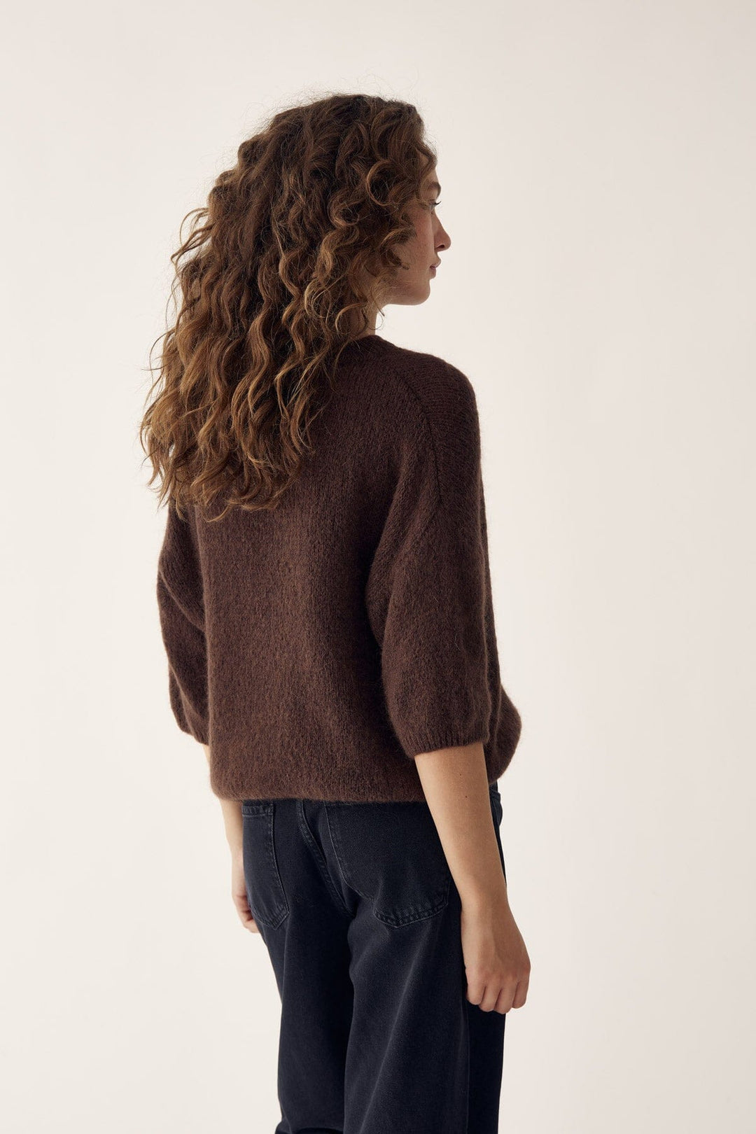 Noella - Mimi Knit Jumper - 548 Dark Brown Strikbluser 