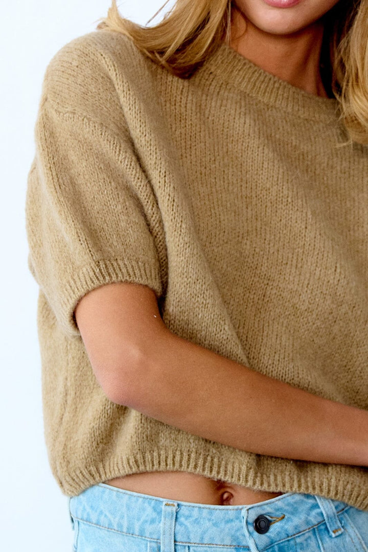 Noella - Mimi Knit Jumper - Sand Strikbluser 