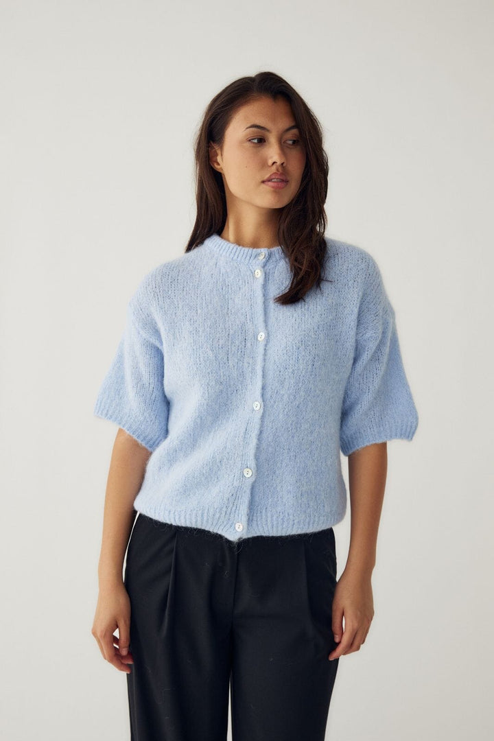 Noella - N-Kae Ss Knit Cardigan 15950003 - 016 - Light Blue Cardigans 