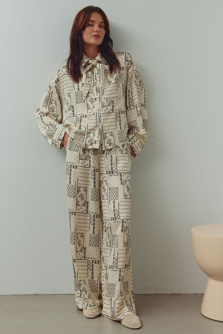 Noella - N-Kameron Pants 15160002 - 1434 - Dolly Ivory Print Bukser 