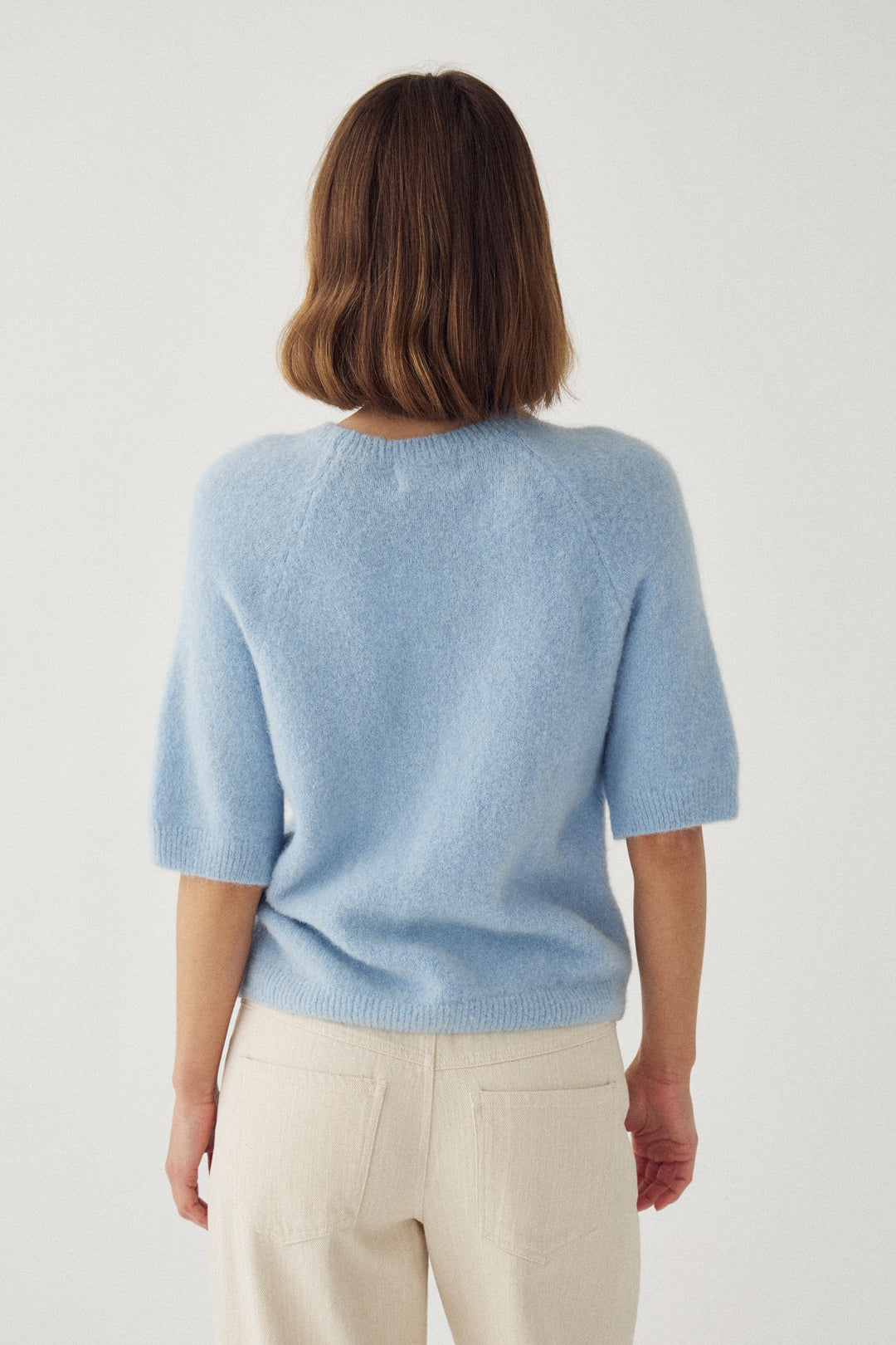 Noella - N-Lane Knit 16470002 - 387 - Sky Blue Strikbluser 